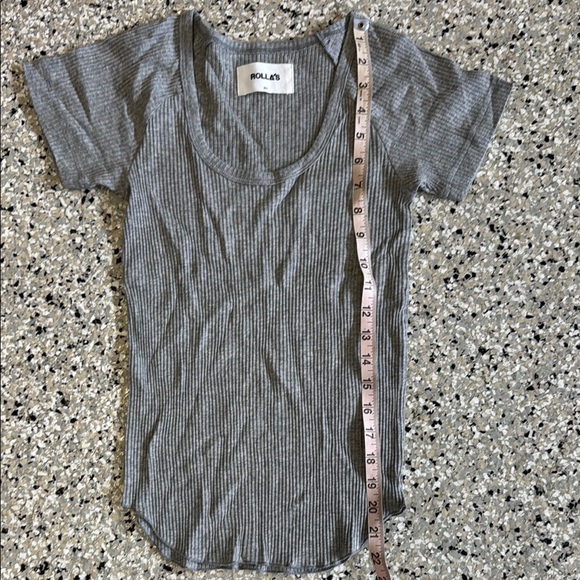 ROLLA'S Gray Ribbed Women's Top - Picture 5 of 6